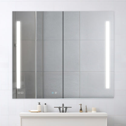 Aquadom Signature Royale 48" x 36" LED Lighted Medicine Cabinet With Defogger, Integrated LED 3X Magnifying Mirror and Electrical Outlet With USB - SR-4836-N