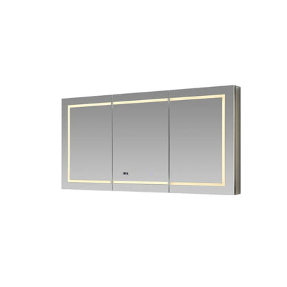 Aquadom Signature Royale 60" x 30" LED Lighted Medicine Cabinet With Defogger, Integrated LED 3X Magnifying Mirror and Electrical Outlet With USB - SR3-6030-N