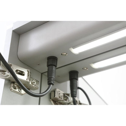 Aquadom Signature Royale 60" x 36" Triple-Door LED Lighted Medicine Cabinet With Defogger, Integrated LED 3X Magnifying Mirror and Electrical Outlet With USB - SR3-6036-N