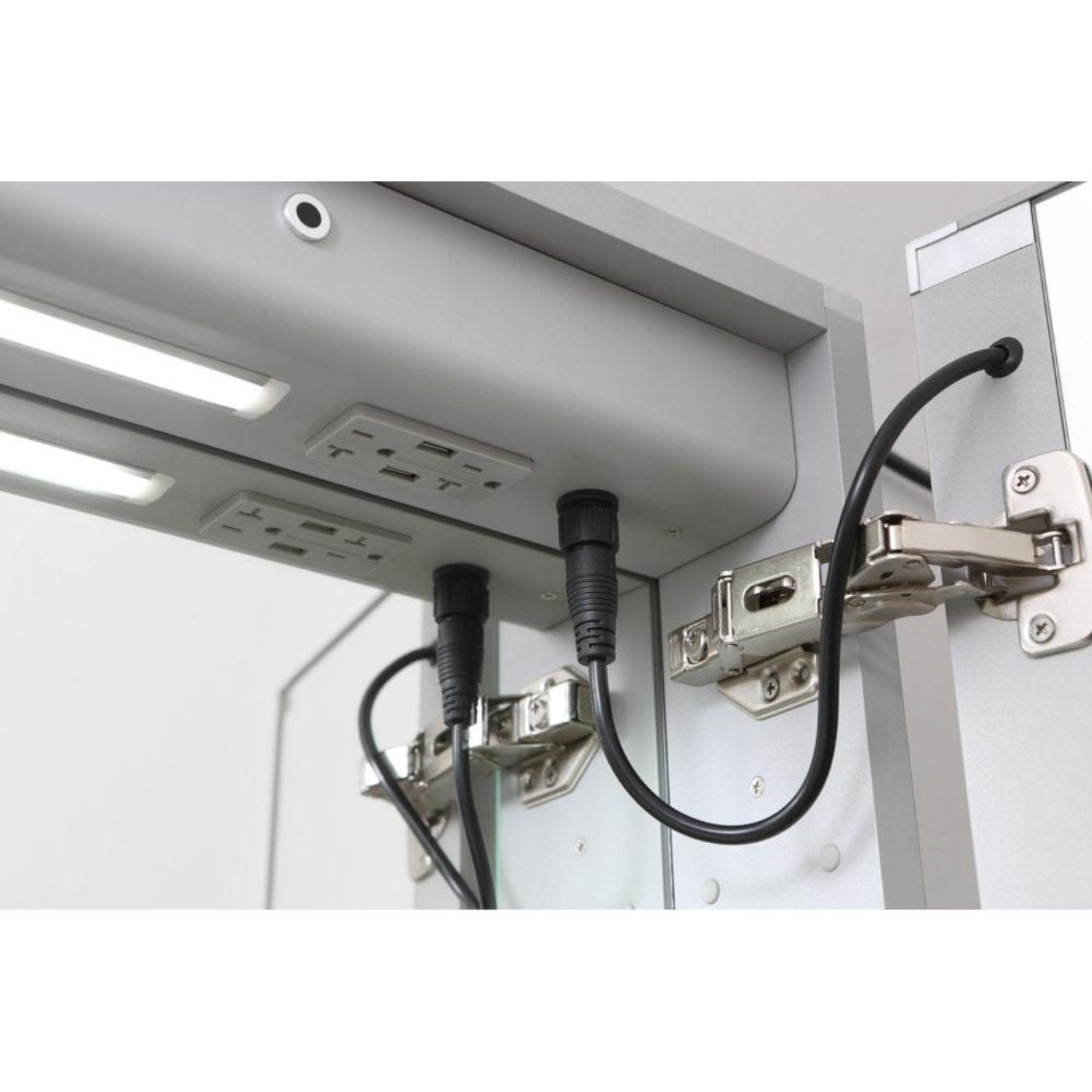 Aquadom Signature Royale 60" x 36" Triple-Door LED Lighted Medicine Cabinet With Defogger, Integrated LED 3X Magnifying Mirror and Electrical Outlet With USB - SR3-6036-N