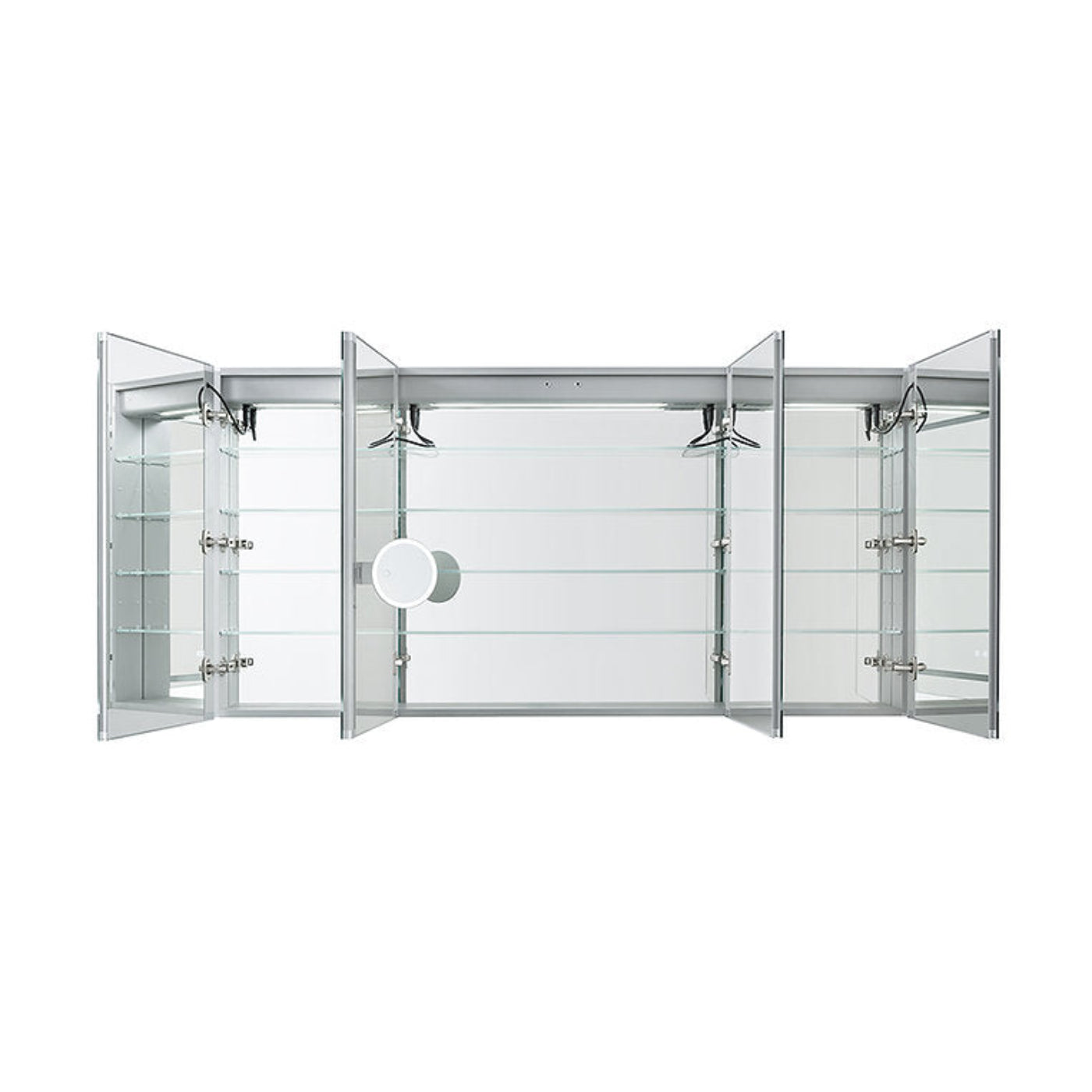 Aquadom Signature Royale 72" x 36" LED Lighted Medicine Cabinet With Defogger, Integrated LED 3X Magnifying Mirror and Electrical Outlet With USB - SR4-7236-N