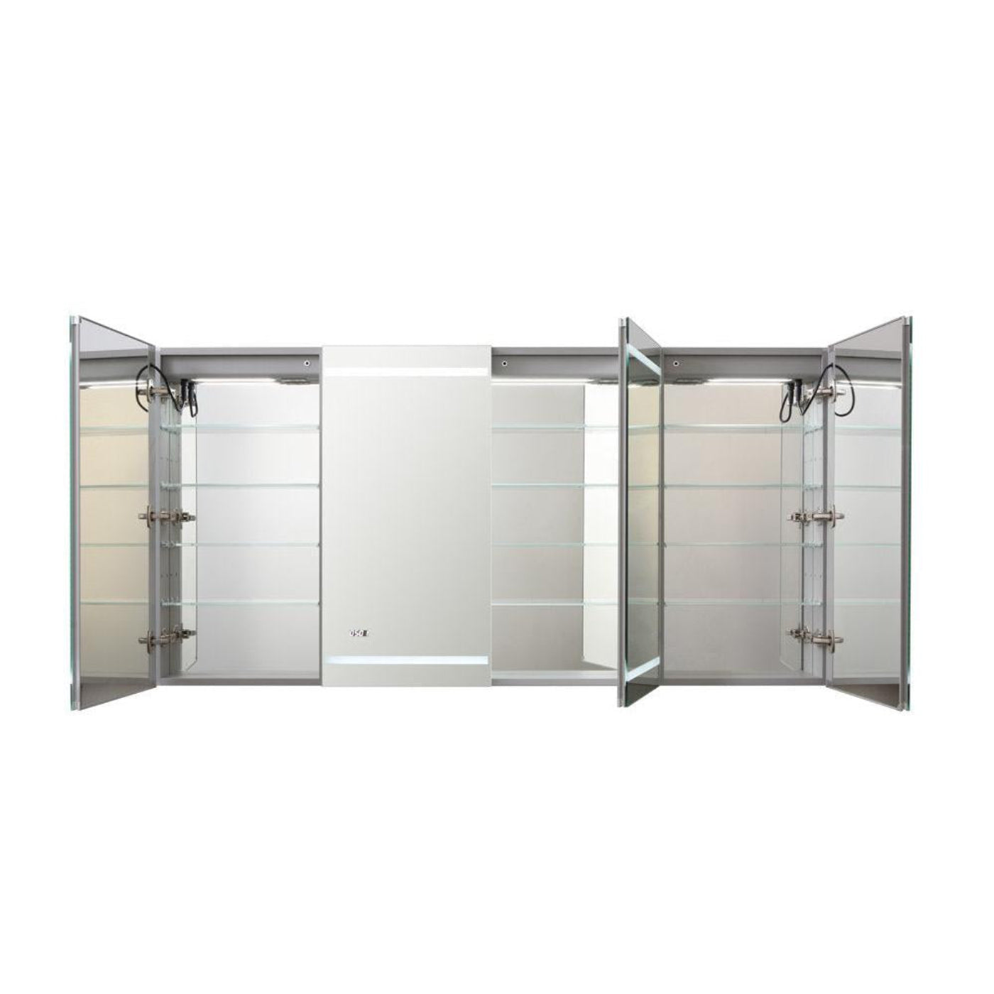 Aquadom Signature Royale 72" x 36" LED Lighted Medicine Cabinet With Defogger, Integrated LED 3X Magnifying Mirror and Electrical Outlet With USB - SR4-7236-N