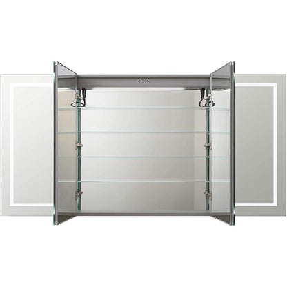 Aquadom Signature Royale 72" x 36" Rectangular Medicine Cabinet With Lighting, Defogger, Integrated LED 3X Magnifying Mirror And Electrical Outlet with USB  - SR-7236