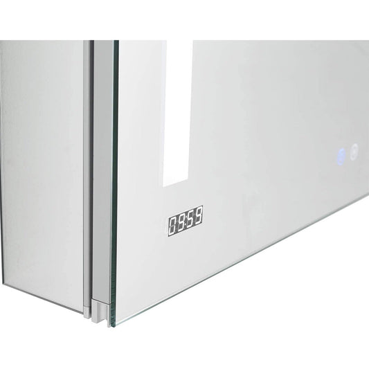 Aquadom Signature Royale Bi-View 30" x 30" Square Medicine Cabinet With Lighting, Defogger, Integrated LED 3X Magnifying Mirror And Electrical Outlet with USB - SR-3030-N