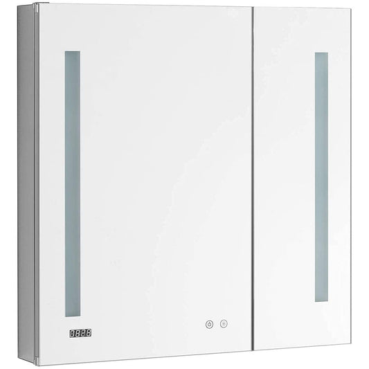 Aquadom Signature Royale Bi-View 30" x 30" Square Medicine Cabinet With Lighting, Defogger, Integrated LED 3X Magnifying Mirror And Electrical Outlet with USB - SR-3030-N