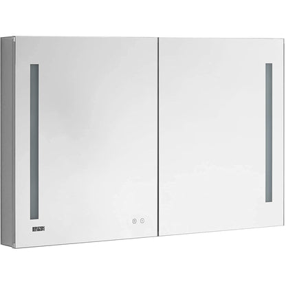 Aquadom Signature Royale Bi-View 48" x 30" Rectangular Medicine Cabinet With Lighting, Defogger, Integrated LED 3X Magnifying Mirror And Electrical Outlet with USB - SR-4830-N