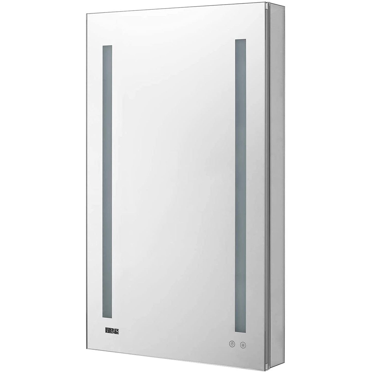 Aquadom Signature Royale Single View 24" x 30" Rectangular Left Hinged Medicine Cabinet With Lighting, Defogger, Integrated LED 3X Magnifying Mirror And Electrical Outlet with USB - SR-2430L-N