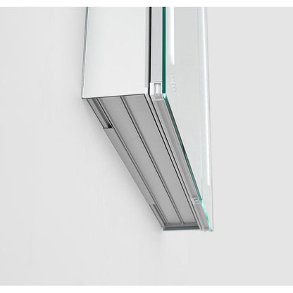 Aquadom Signature Royale Single View 24" x 30" Rectangular Right Hinged Medicine Cabinet With Lighting, Defogger, Integrated LED 3X Magnifying Mirror And Electrical Outlet with USB - SR-2430R-N