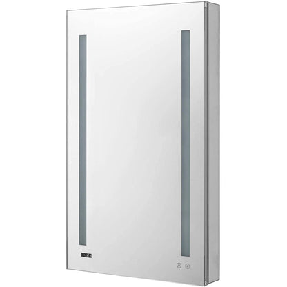 Aquadom Signature Royale Single View 24" x 40" Rectangular Left Hinged Medicine Cabinet With Lighting, Defogger, Integrated LED 3X Magnifying Mirror And Electrical Outlet with USB - SR-2440L-N