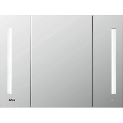 Aquadom Signature Royale Tri-View 40" x 30" Rectangular Medicine Cabinet With Lighting, Defogger, Integrated LED 3X Magnifying Mirror And Electrical Outlet with USB - SR-4030