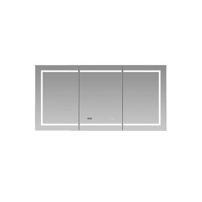 Aquadom Signature Royale Tri-View 60" x 30" Rectangular Medicine Cabinet With Lighting, Defogger, Integrated LED 3X Magnifying Mirror And Electrical Outlet with USB - SR-6030