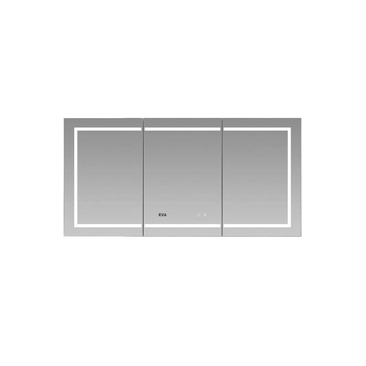 Aquadom Signature Royale Tri-View 60" x 30" Rectangular Medicine Cabinet With Lighting, Defogger, Integrated LED 3X Magnifying Mirror And Electrical Outlet with USB - SR-6030