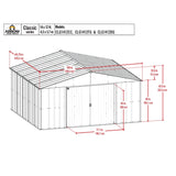 Arrow | Classic Steel Storage Shed 14ft Wide