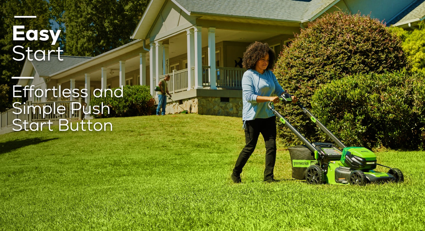 RENEWED 80V 21" Cordless Battery 4-in-1 Self-Propelled Lawn Mower w/ 4.0Ah, 2.0Ah Battery & Rapid Charger