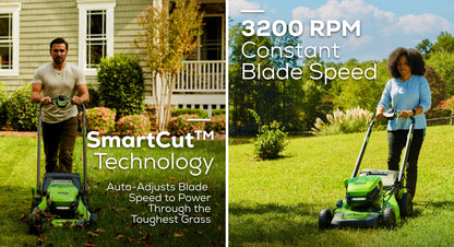 RENEWED 80V 21" Cordless Battery 4-in-1 Self-Propelled Lawn Mower w/ 4.0Ah, 2.0Ah Battery & Rapid Charger