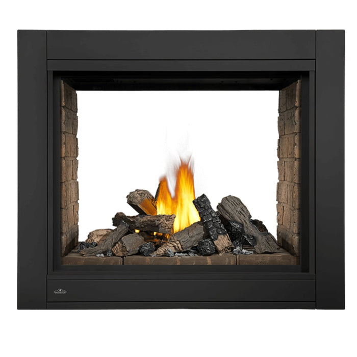 Napoleon Fireplaces Ascent Multi-View Build-In See Through Gas Fireplace with Log Set, Black, Napoleon, 45" - BHD4STN