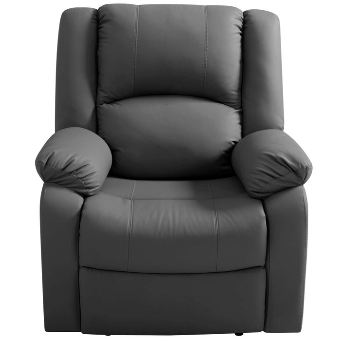 Manual Recliner Chair Recliner Soft Armrests For Living Room 35" Width, Leather