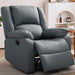 Manual Recliner Chair Recliner Soft Armrests For Living Room 35" Width, Leather