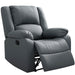 Manual Recliner Chair Recliner Soft Armrests For Living Room 35" Width, Leather