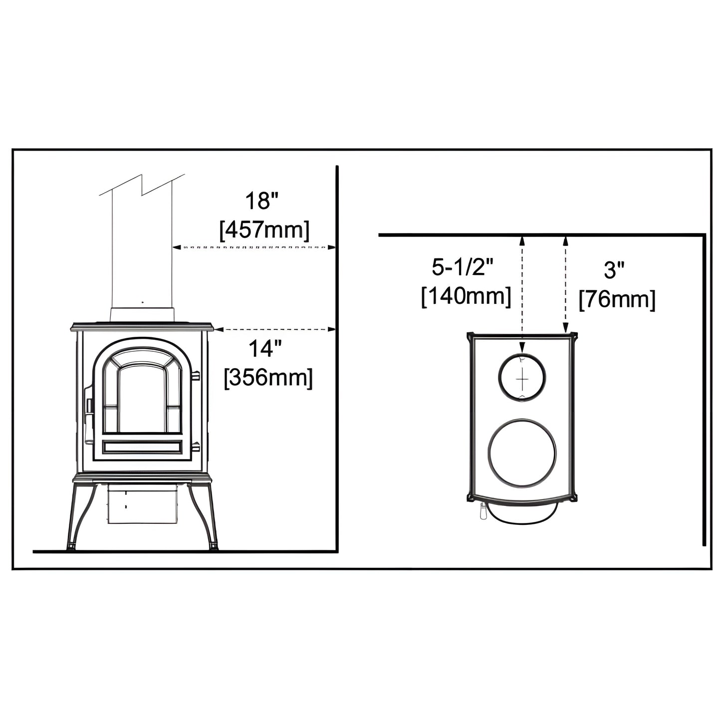 Vermont Castings Aspen C3 Wood Burning Stove - 0002505