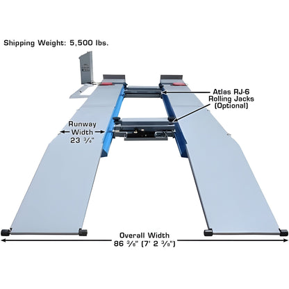 Atlas 12AWFSL Alignment Scissor Lift and RJ-6 Rolling Jack Combo - ATEATTD-12AWFSL-COMBO-FPD