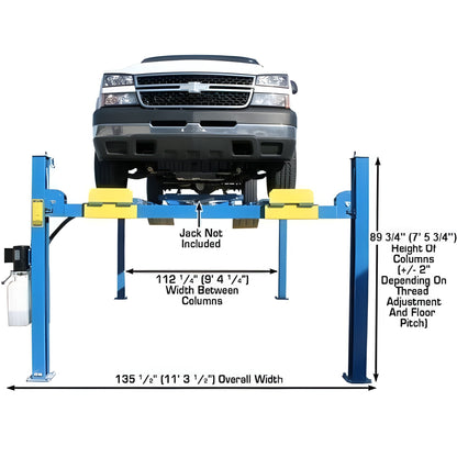 Atlas 412 12,000 lb Commercial 4-Post Lift - ATEATTD-412-FPD