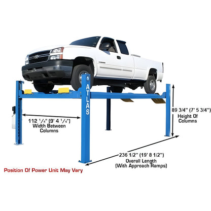 Atlas 412 12,000 lb Commercial 4-Post Lift - ATEATTD-412-FPD