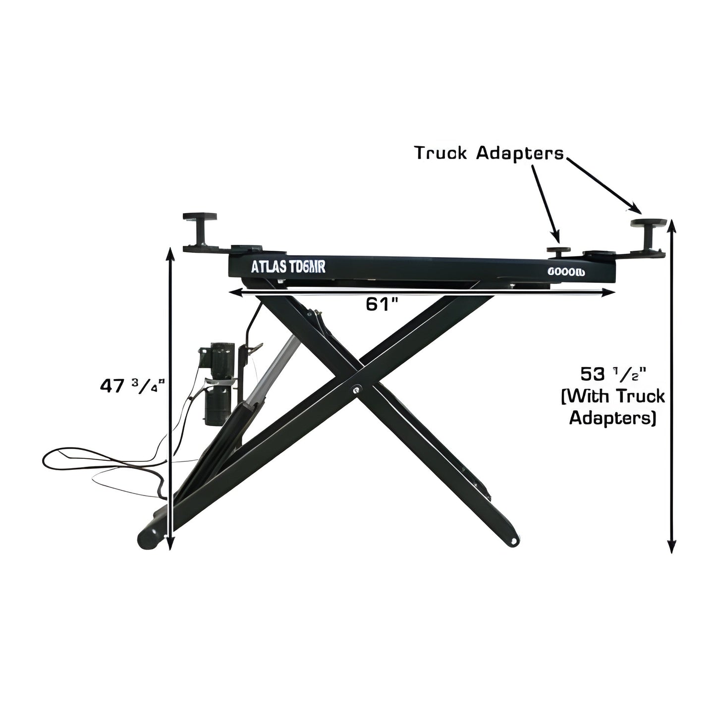 Atlas 6MR 6,000 lb Portable Mid-Rise Lift - ATEATTD-6MR-FPD