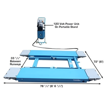 Atlas 7K-Kwik-Bay 7,000 lb Portable Mid-Rise Lift - ATEATTD-7K-KWIK-FPD