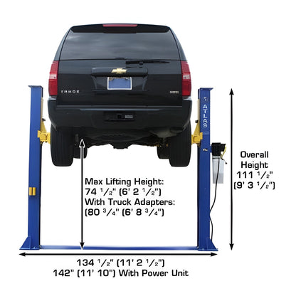Atlas 9KBPX 9,000 lb Baseplate 2 Post Lift w/ LMA Combo - ATEXH-9KBPX-COMBO-FPD