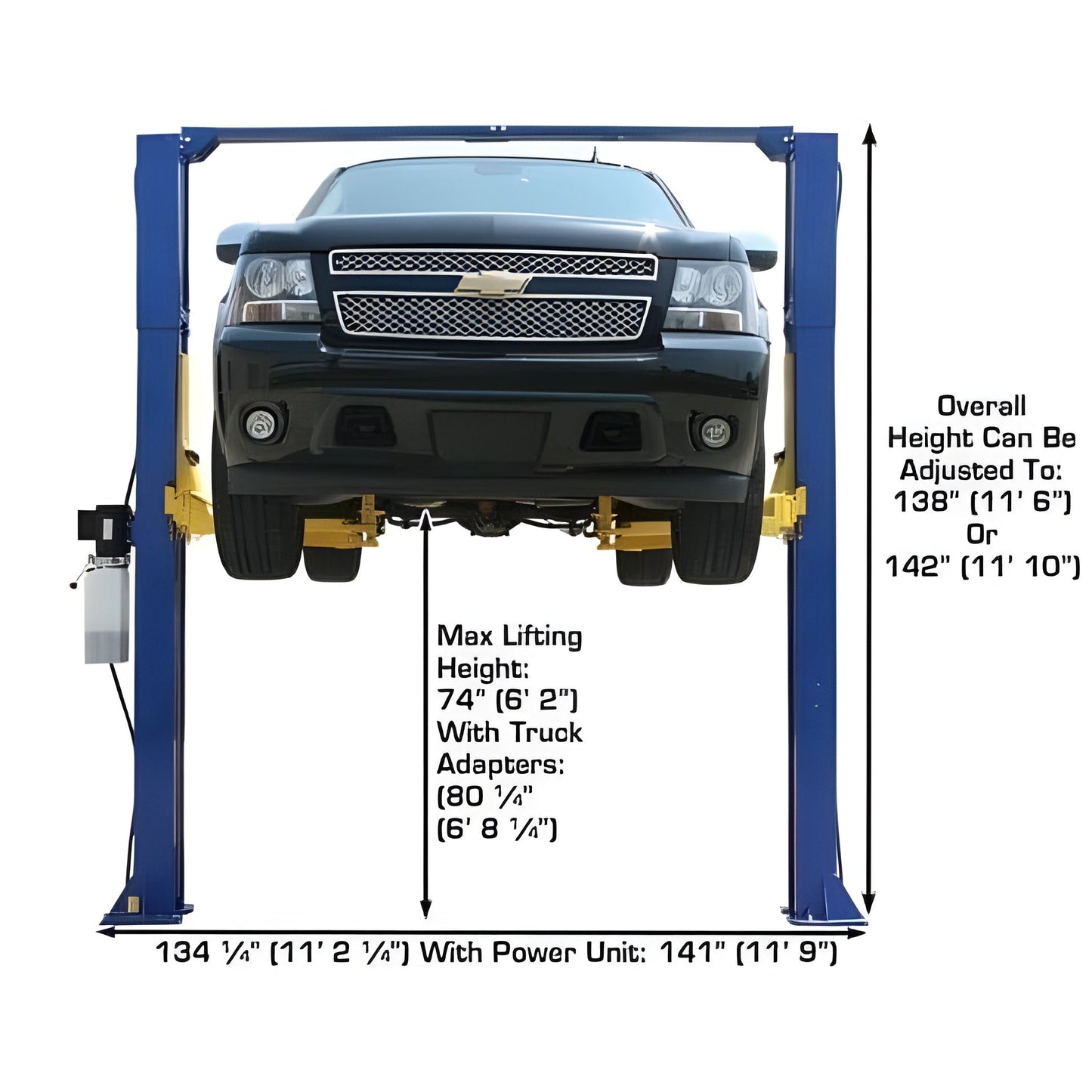 Atlas 9KOHX 9,000 lb Overhead 2-Post Lift w/ LMA Combo - ATEXH-9KOHX-COMBO-FPD