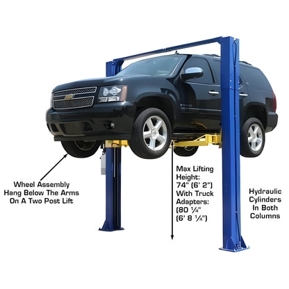 Atlas 9KOHX 9,000 lb Overhead 2-Post Lift w/ LMA Combo - ATEXH-9KOHX-COMBO-FPD