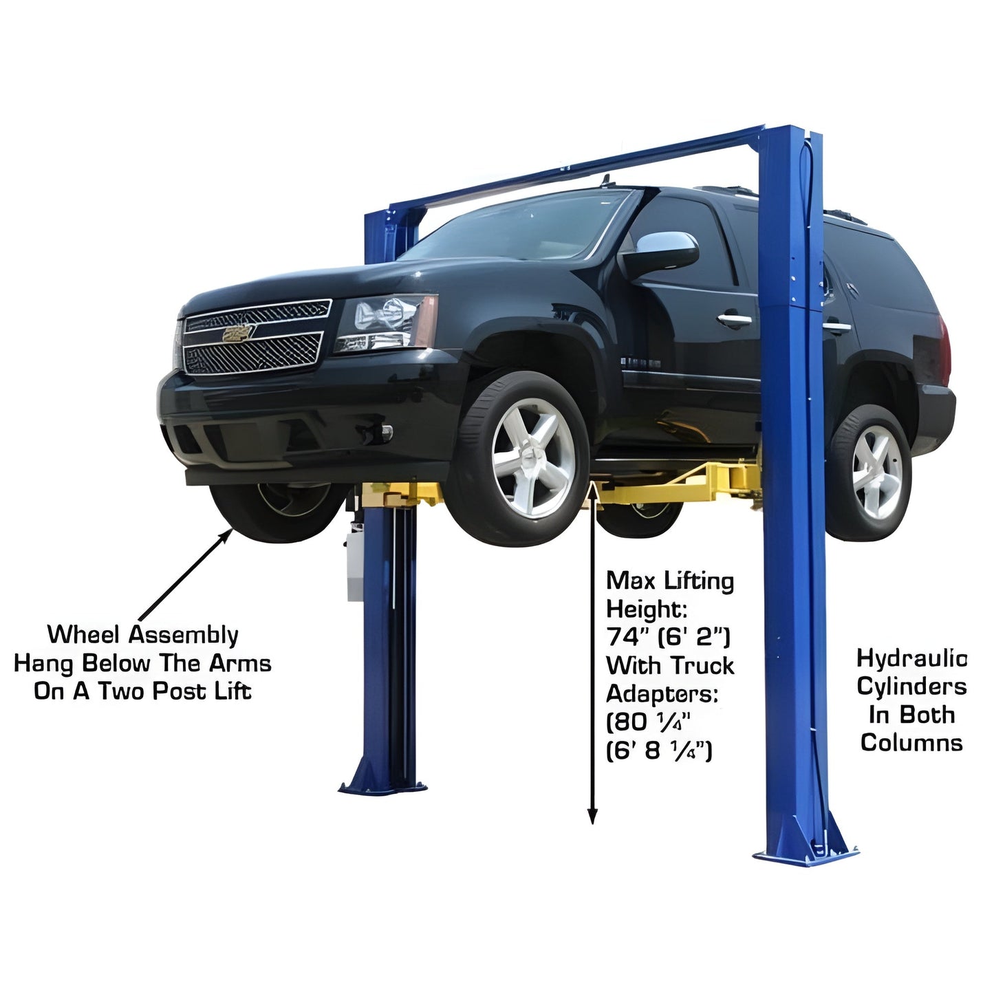 Atlas 9KOHX 9,000 lb Overhead 2-Post Lift w/ LMA Combo - ATEXH-9KOHX-COMBO-FPD