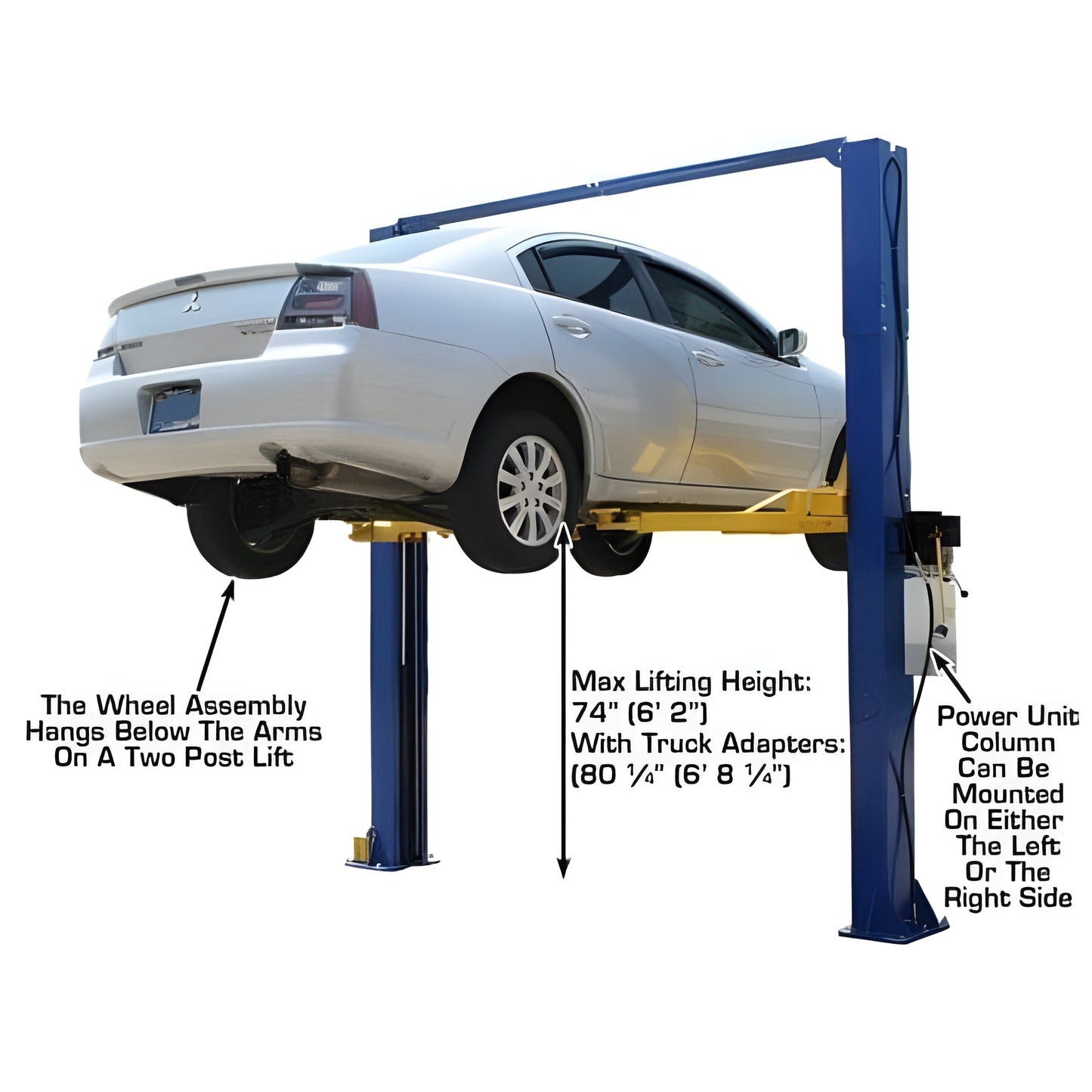 Atlas 9KOHX 9,000 lb Overhead 2-Post Lift w/ LMA Combo - ATEXH-9KOHX-COMBO-FPD