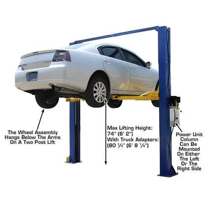 Atlas 9KOHX 9,000 lb Overhead 2-Post Lift w/ LMA Combo - ATEXH-9KOHX-COMBO-FPD