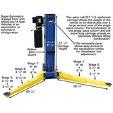 Atlas 9OHSC 2-Post Lift + Lawn Mower Adapter Combo - ATEATTD-9OHSC-COMBO-FPD