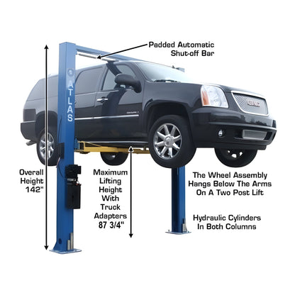 Atlas 9OHSC 9,000 lb Overhead 2-Post Lift - ATEATTD-9OHSC-SS-FPD
