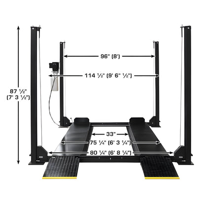 Atlas ALI APEX 8 4 Post Lift + RJ35 Sliding Jacks Combo - ATEATTD-APEX8-COMBO-FPD