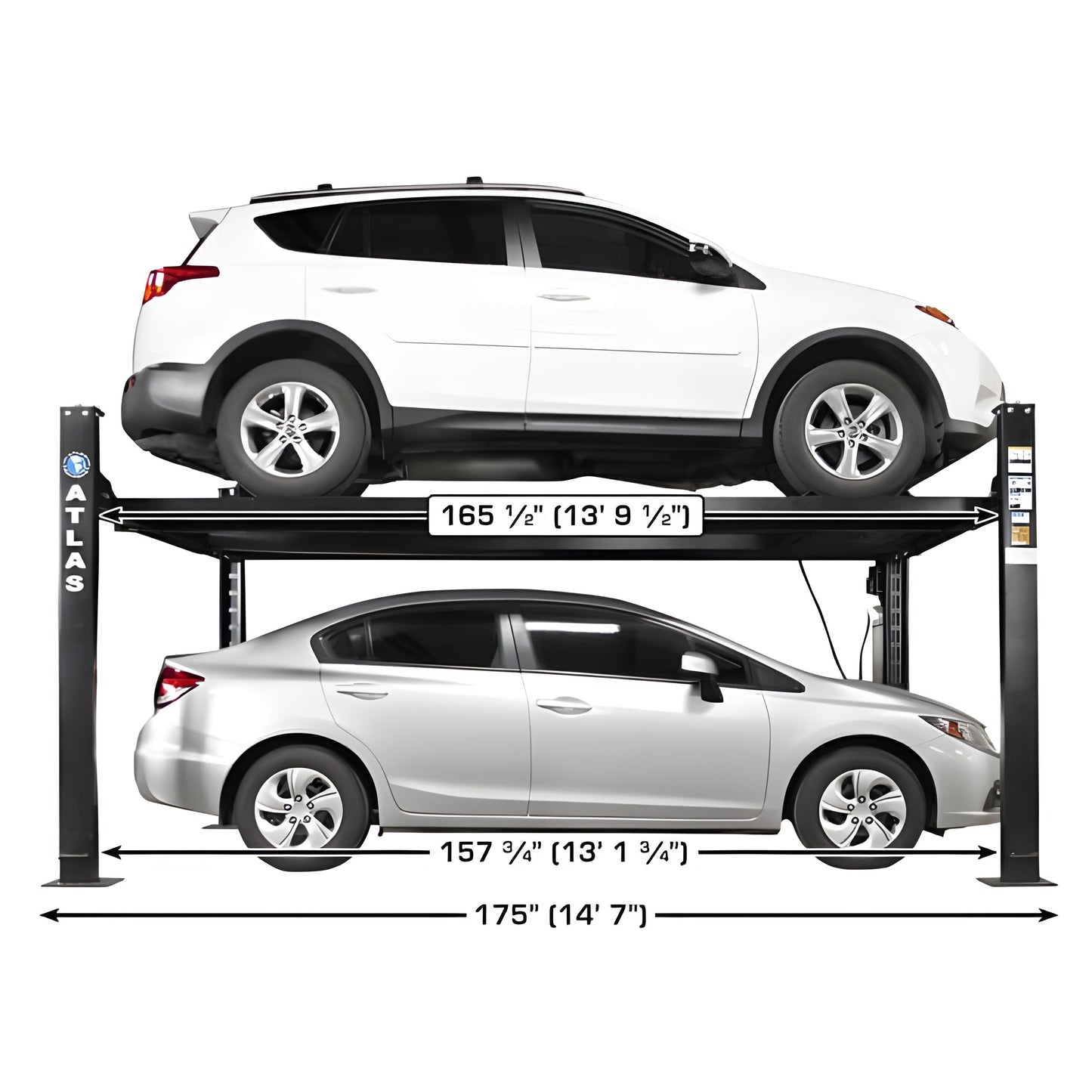 Atlas ALI APEX 8 4 Post Lift + RJ35 Sliding Jacks Combo - ATEATTD-APEX8-COMBO-FPD