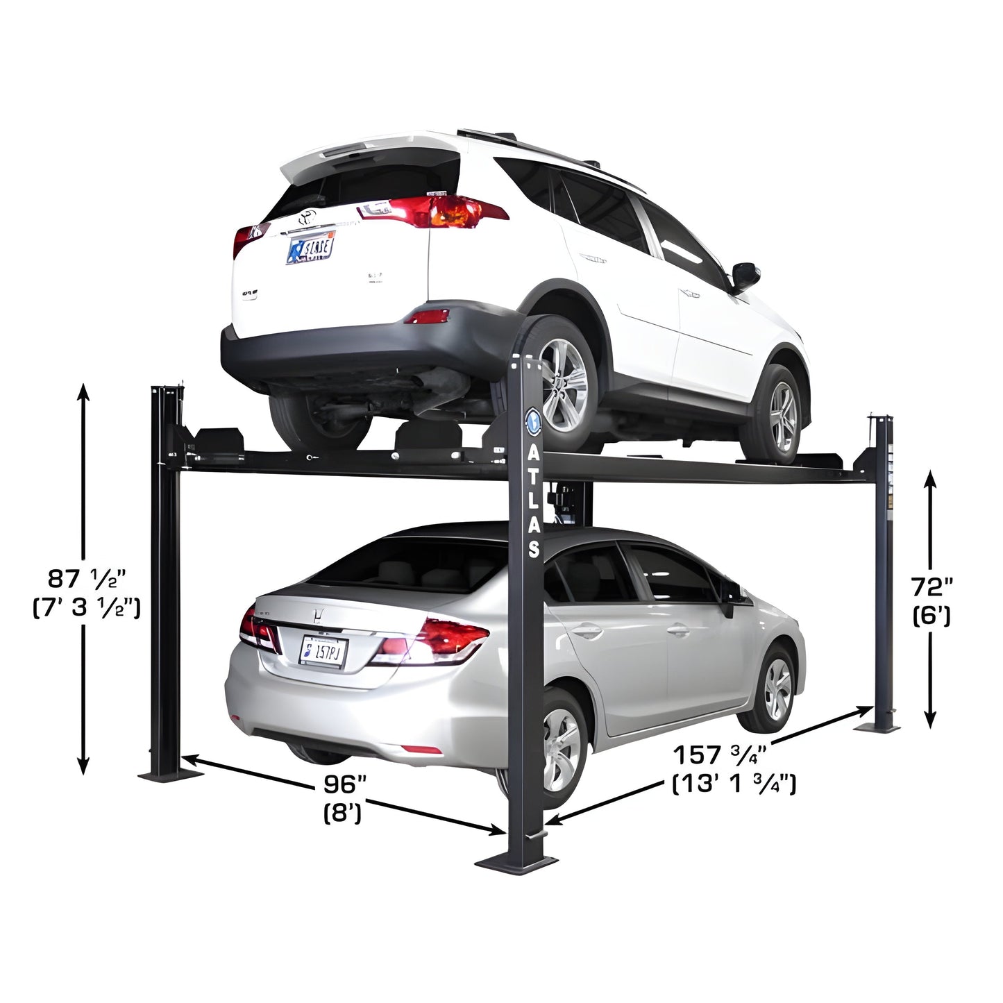 Atlas ALI APEX 8 4 Post Lift + RJ35 Sliding Jacks Combo - ATEATTD-APEX8-COMBO-FPD