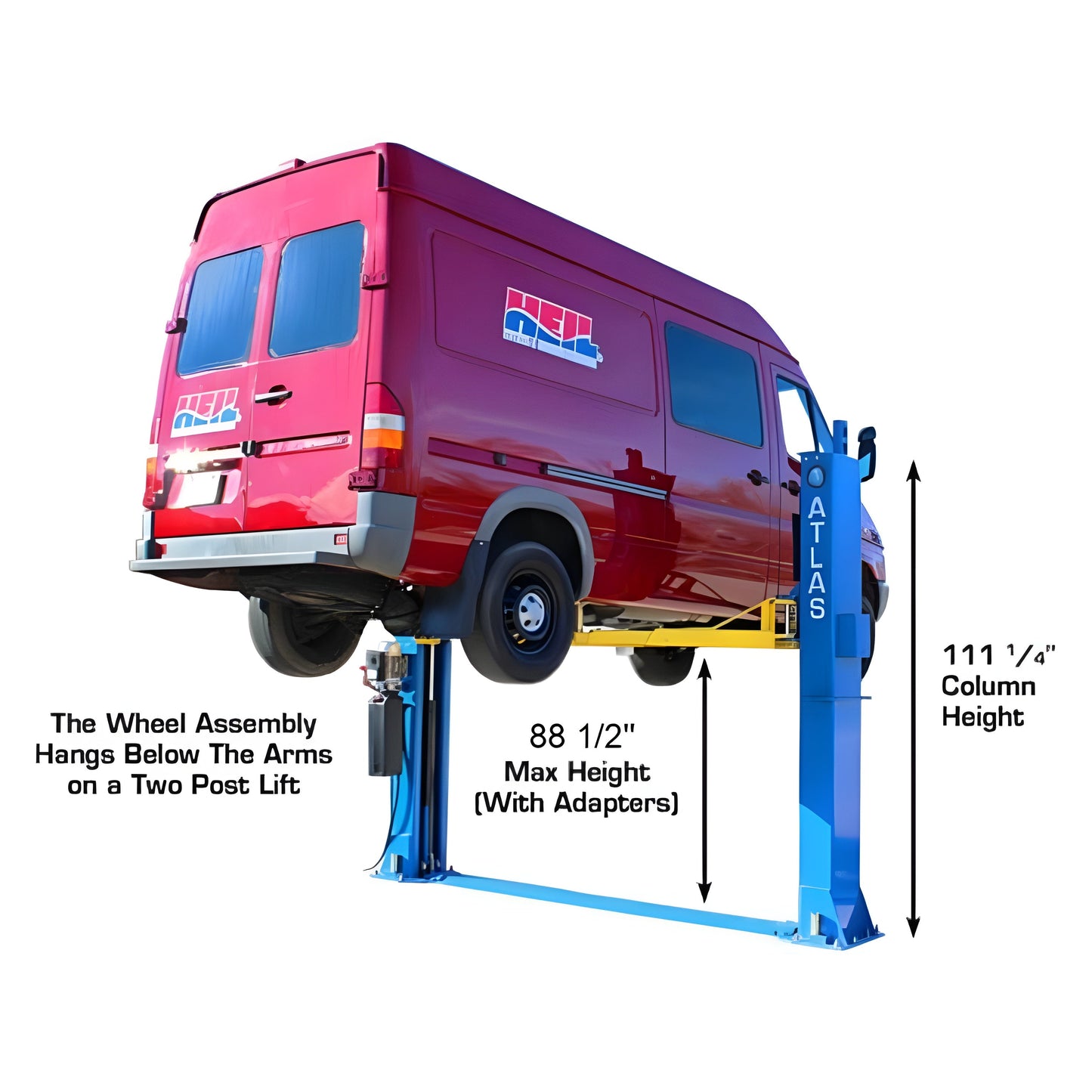 Atlas BP12000X 12,000 lb Baseplate 2 Post Lift - ATEATTD-BP12000X-FPD