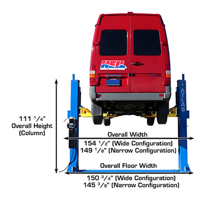 Atlas BP12000X 12,000 lb Baseplate 2 Post Lift - ATEATTD-BP12000X-FPD