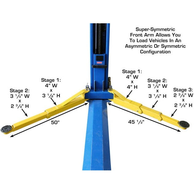 Atlas BP8000 8,000 lb Baseplate 2 Post Lift - ATEATTD-BP8000-FPD