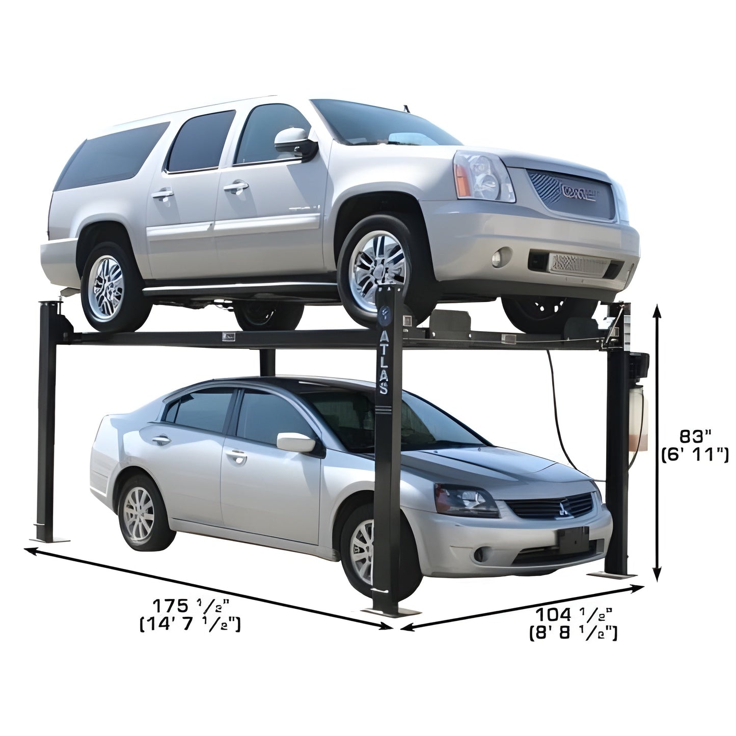 Atlas Garage PRO8000 8,000 lb 4-Post Lift - ATEXH-PRO8000-FPD