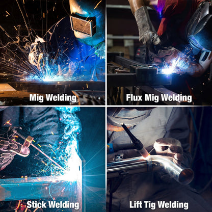 BILT HARD 250A MIG Welder, 4-in-1 Gas/Flux Core MIG, Lift TIG/Stick, Multi-Process, 110V/220V - WLD-1603