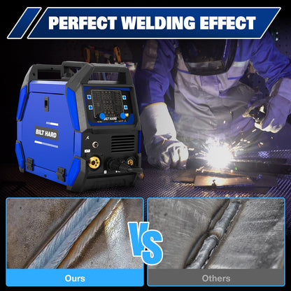 BILT HARD 250A MIG Welder, 4-in-1 Gas/Flux Core MIG, Lift TIG/Stick, Multi-Process, 110V/220V - WLD-1603