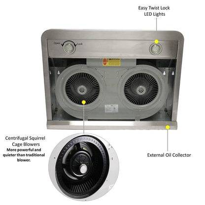 Combo Awoco 36” Freestanding 6 Burners Range with 36'' RH-S10-36E Under Cabinet Range Hood - JK36A1-T-NG+RH-S10-36E