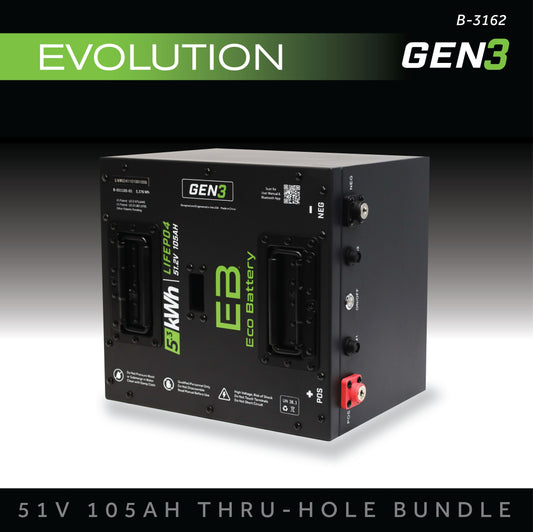 Eco Battery 51V 105AH Thru-Hole Battery Bundle / Evolution (9-Pin Only) - B-3162