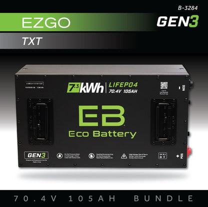 Eco Battery 70V 105AH Battery Bundle / EZGO TXT - B-3284