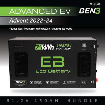 Eco Battery 51V 150AH Battery Bundle / Advanced EV Advent / 2022-24 - B-3358